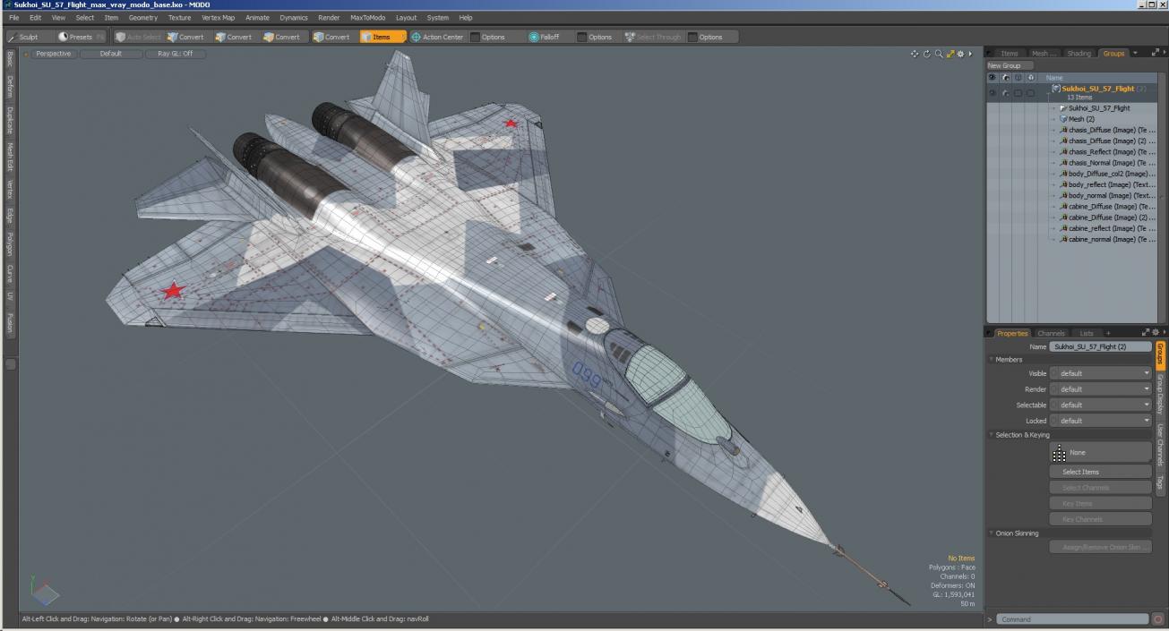 Sukhoi SU 57 Flight 3D model