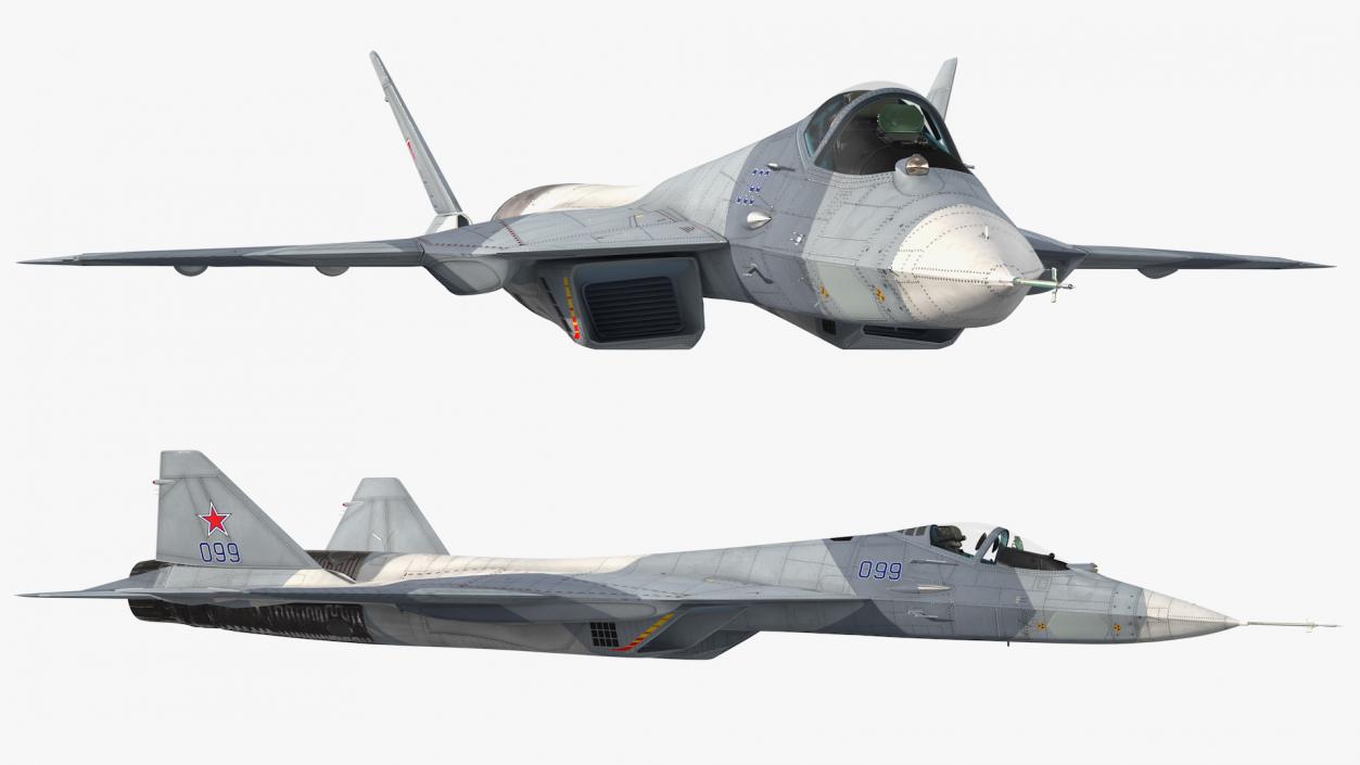 Sukhoi SU 57 Flight 3D model