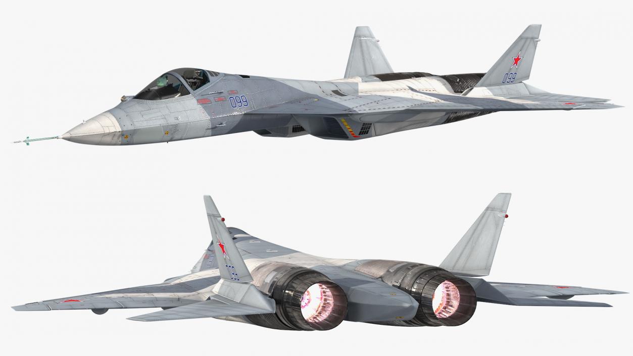 Sukhoi SU 57 Flight 3D model