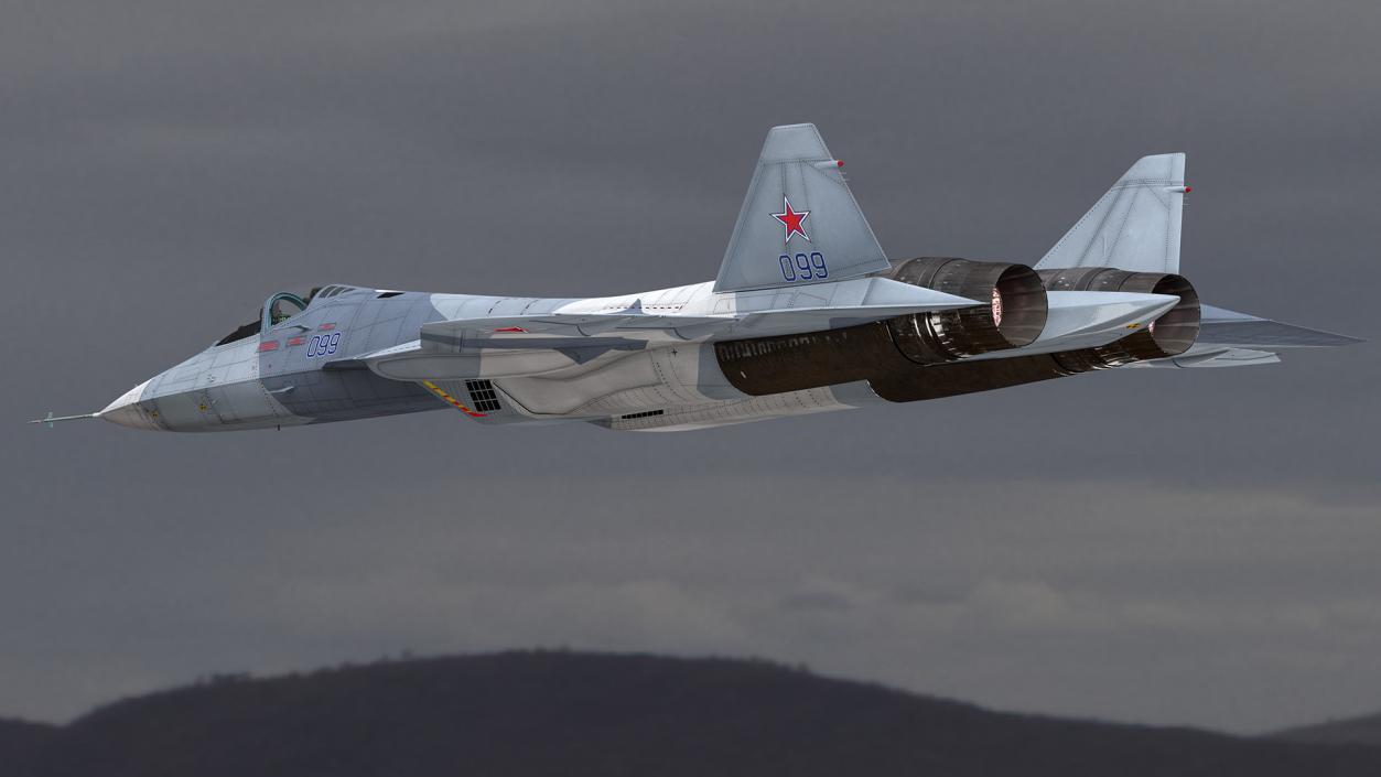 Sukhoi SU 57 Flight 3D model