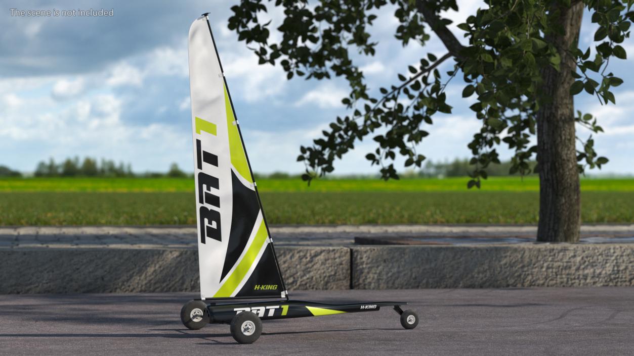 3D model BAT1 RC Land Yacht Rigged