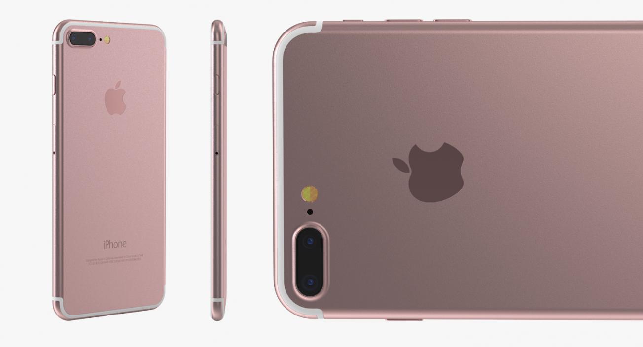 Apple IPhone 7 Plus Rose Gold 3D model