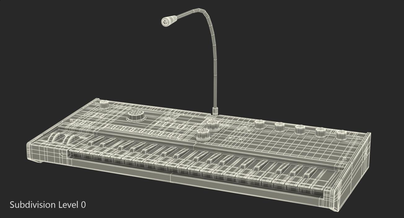 3D Korg MicroKORG Synthesizer and Vocoder model