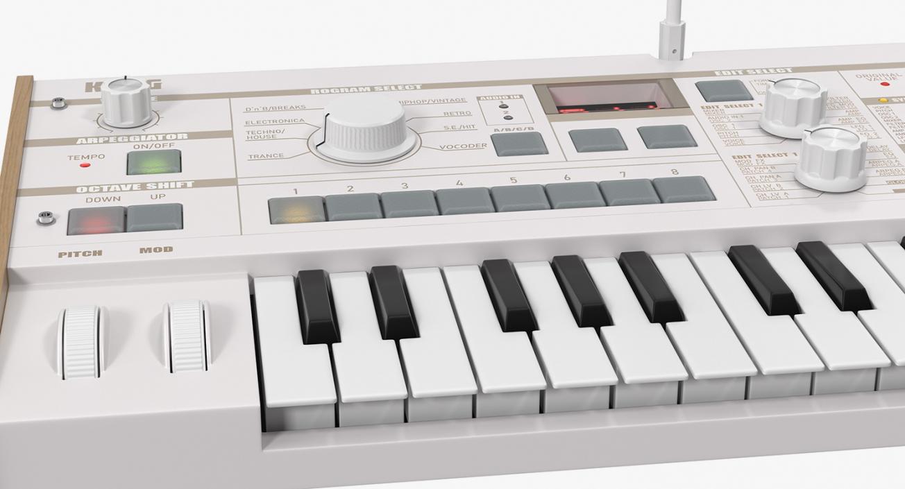 3D Korg MicroKORG Synthesizer and Vocoder model