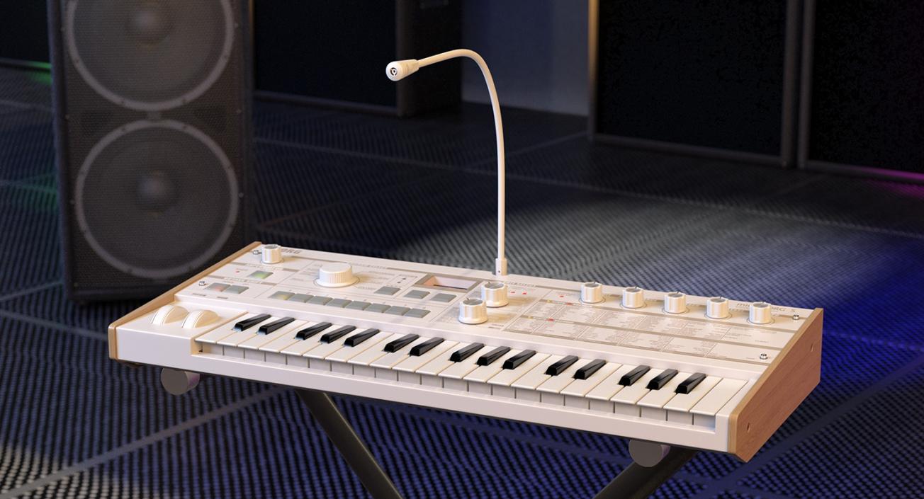 3D Korg MicroKORG Synthesizer and Vocoder model