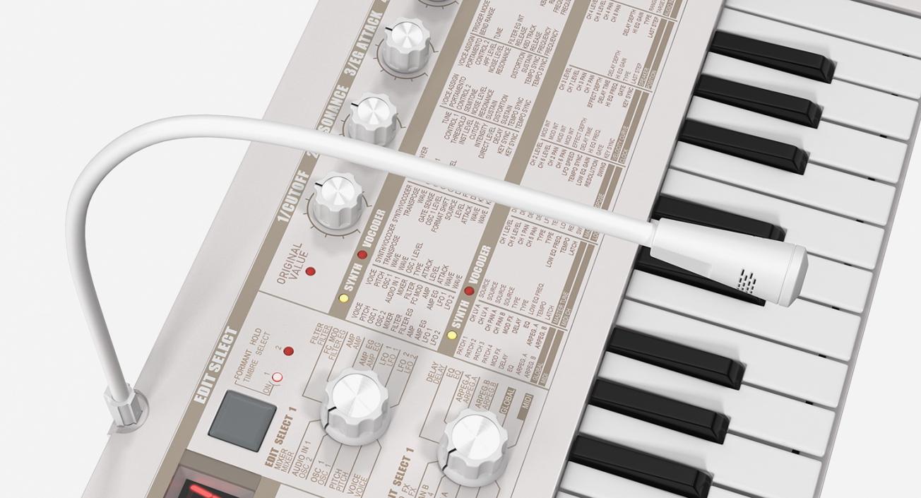 3D Korg MicroKORG Synthesizer and Vocoder model