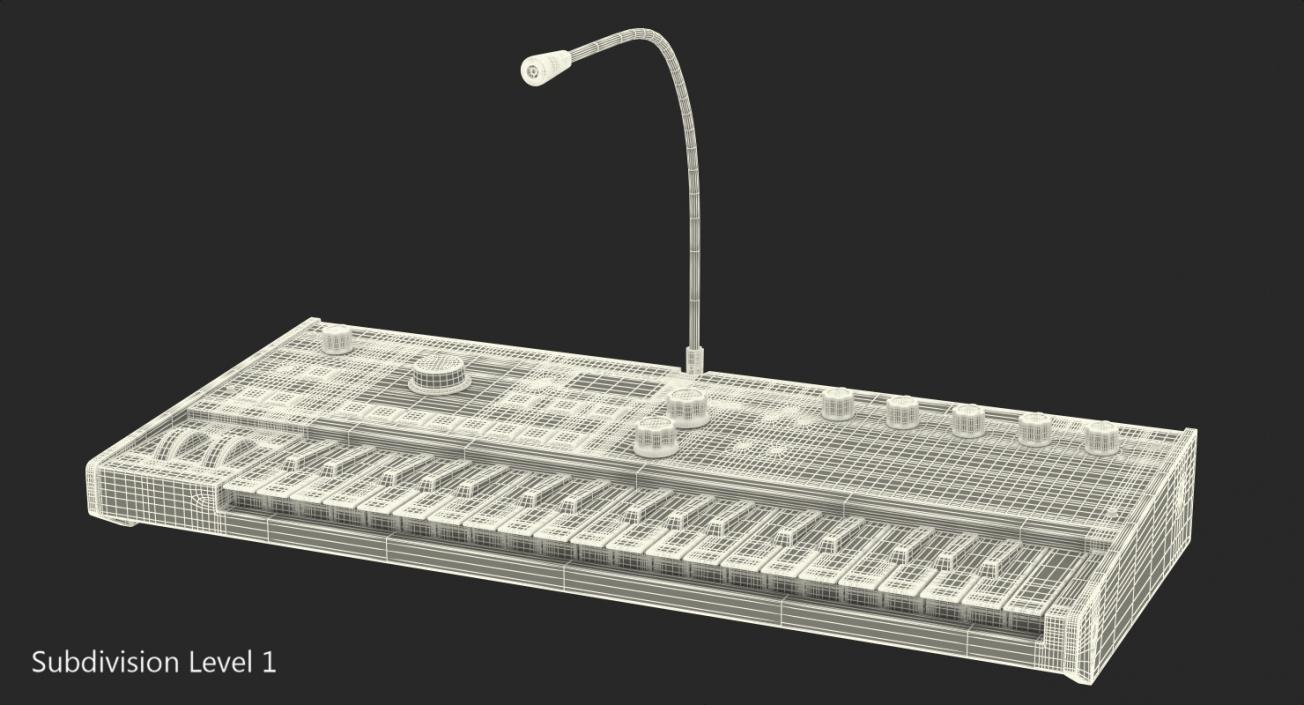 3D Korg MicroKORG Synthesizer and Vocoder model