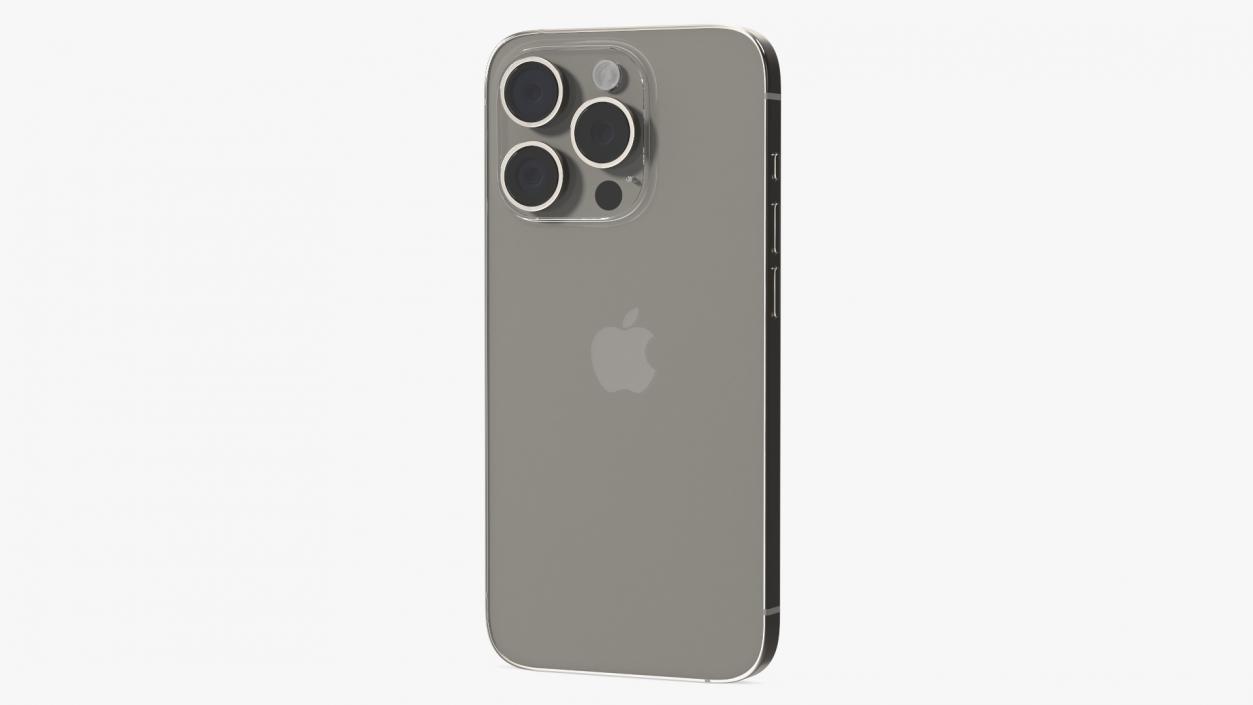 3D Apple IPhone 15 Pro Natural Titanium