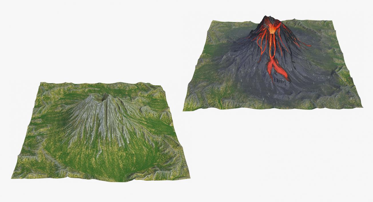 3D model Volcanoes Collection