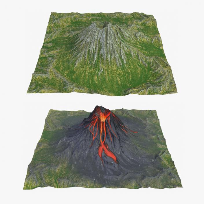 3D model Volcanoes Collection