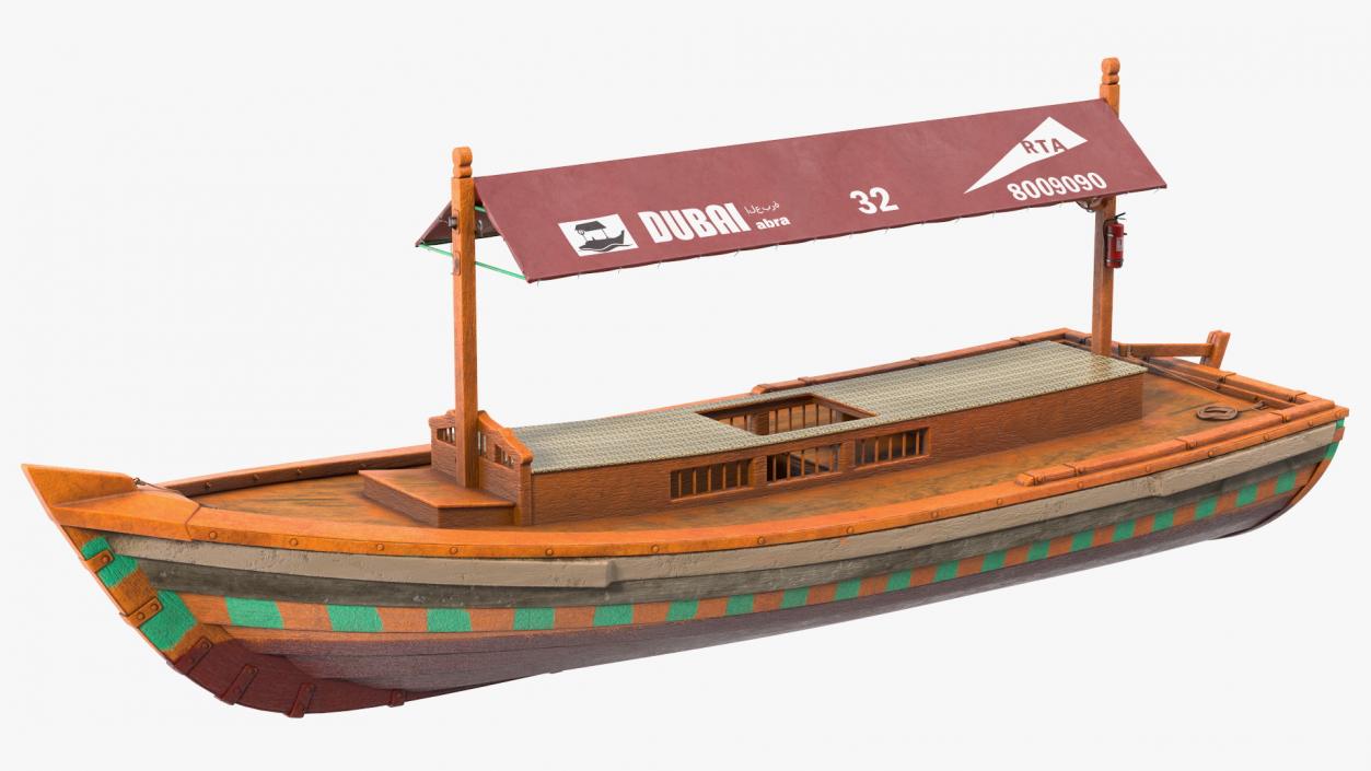 Dubai Abra Boat Old 3D model