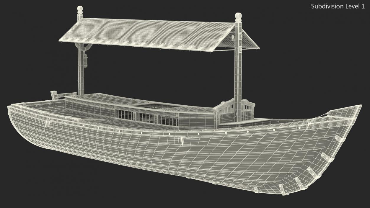 Dubai Abra Boat Old 3D model