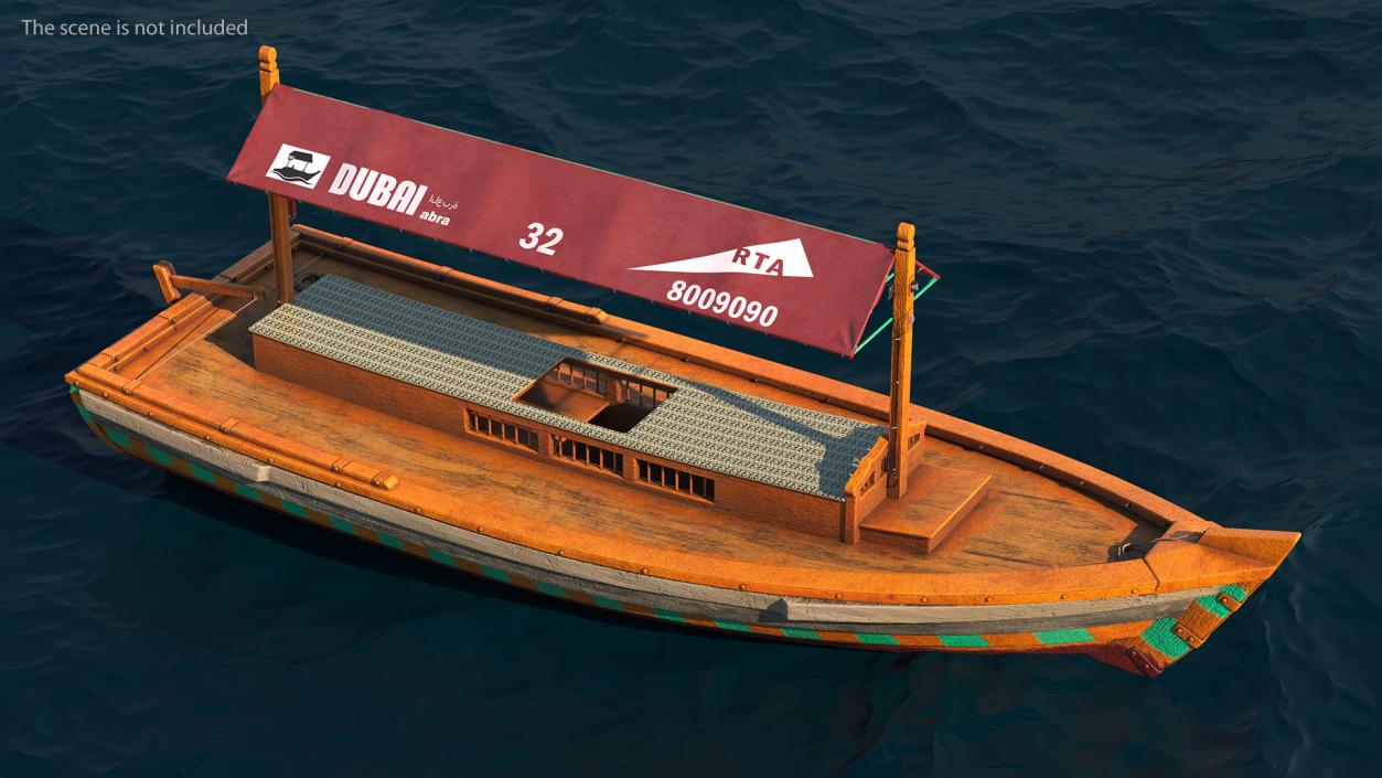 Dubai Abra Boat Old 3D model