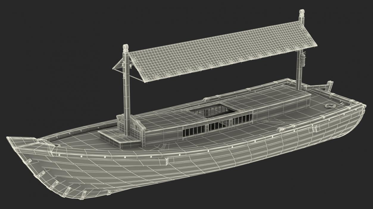 Dubai Abra Boat Old 3D model