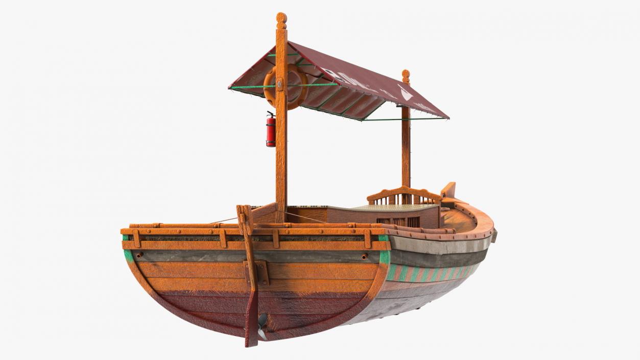 Dubai Abra Boat Old 3D model