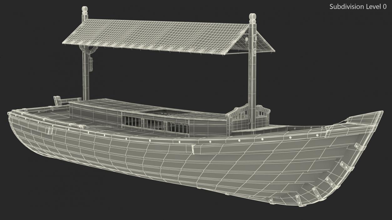 Dubai Abra Boat Old 3D model