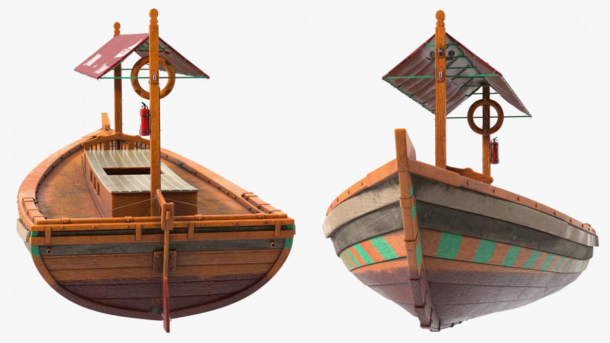 Dubai Abra Boat Old 3D model