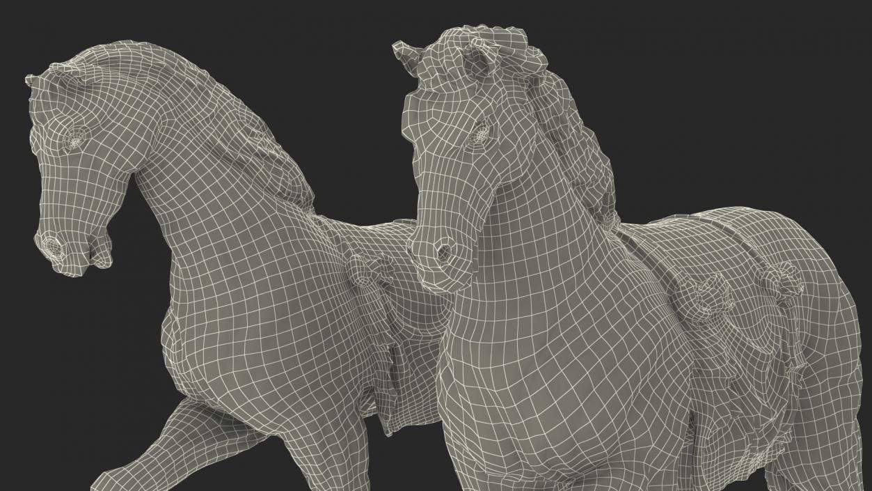 3D model Quadriga Horses