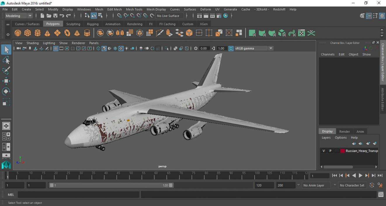 Russian Heavy Transport Aircraft 3D