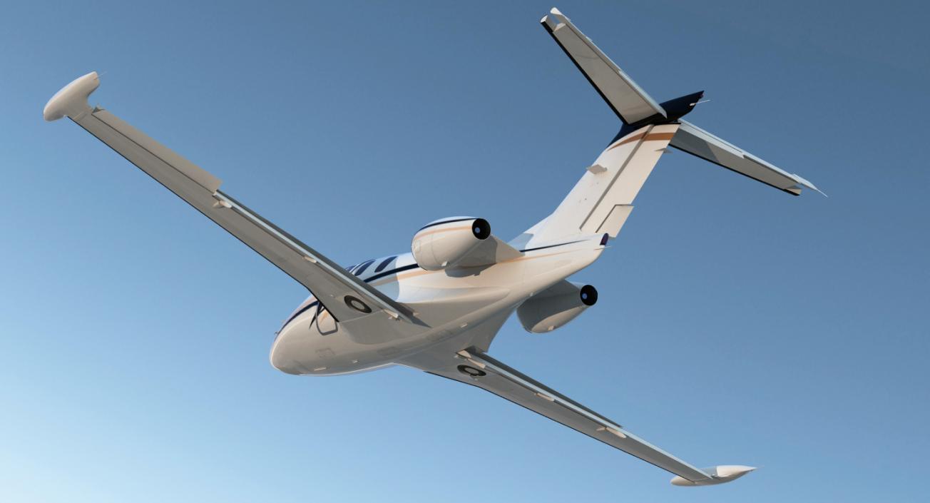 3D Very Light Jet Eclipse 550 Rigged model