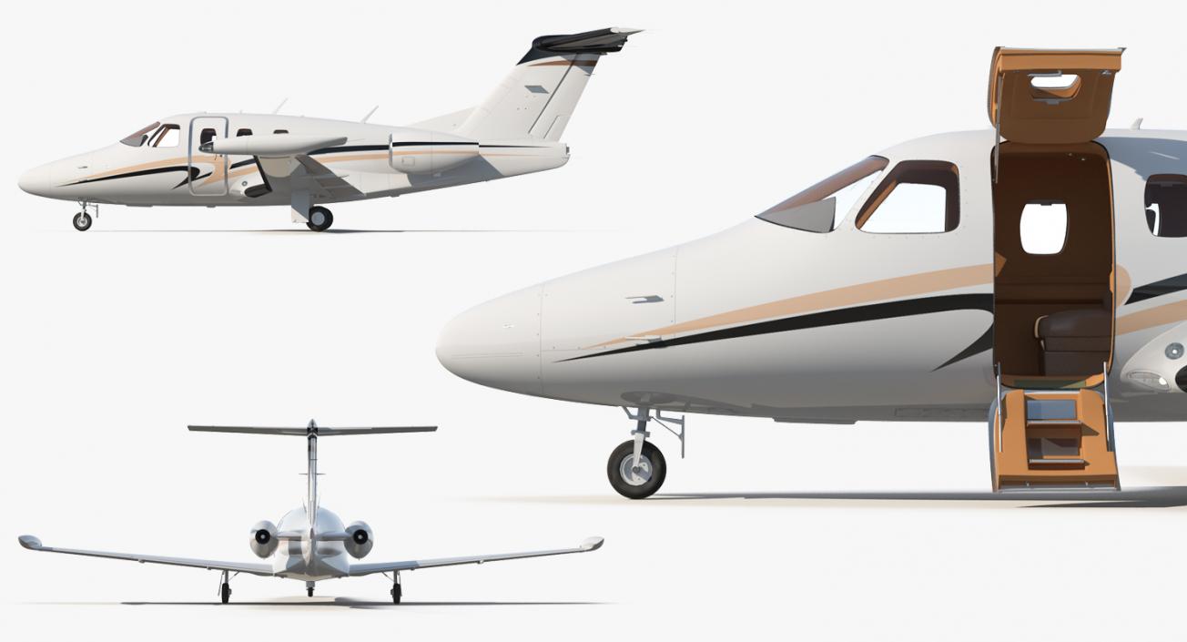 3D Very Light Jet Eclipse 550 Rigged model