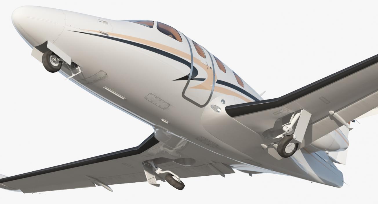 3D Very Light Jet Eclipse 550 Rigged model