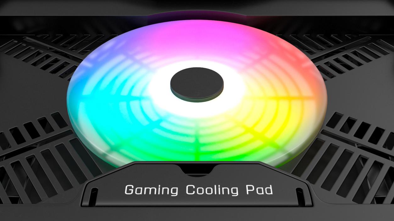 3D Gaming Laptop Cooler with RGB Fan model