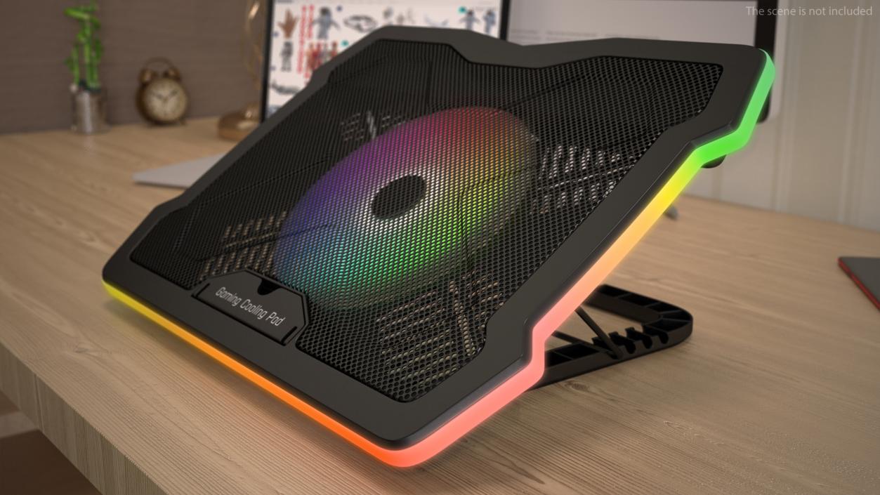 3D Gaming Laptop Cooler with RGB Fan model