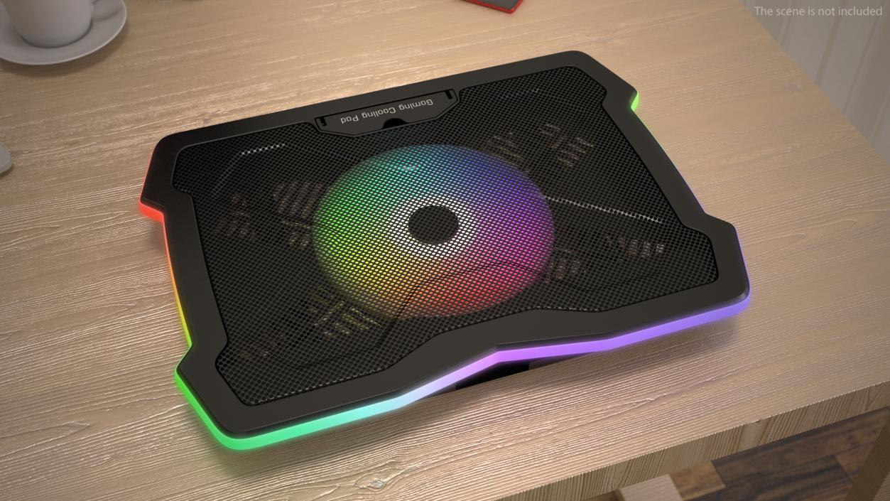 3D Gaming Laptop Cooler with RGB Fan model