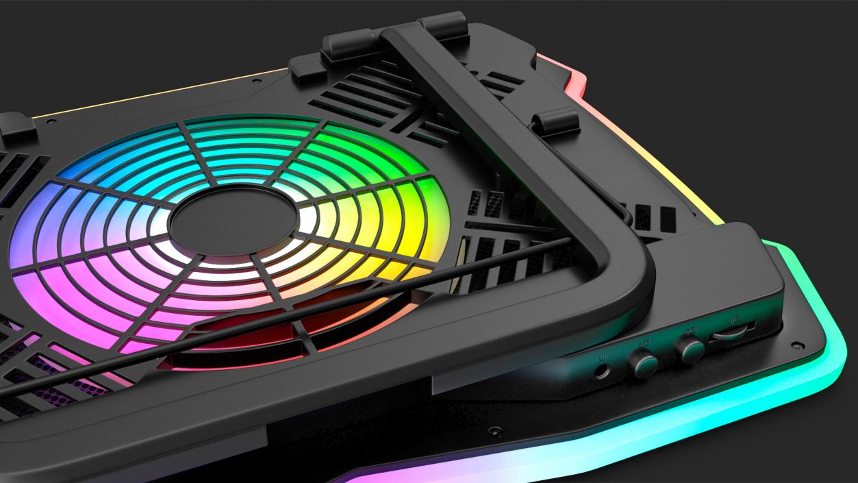 3D Gaming Laptop Cooler with RGB Fan model