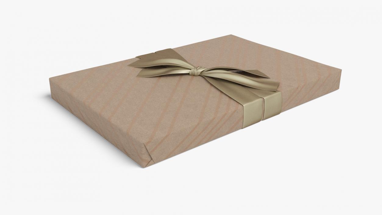 3D model Wrapped Gift Box with Bow