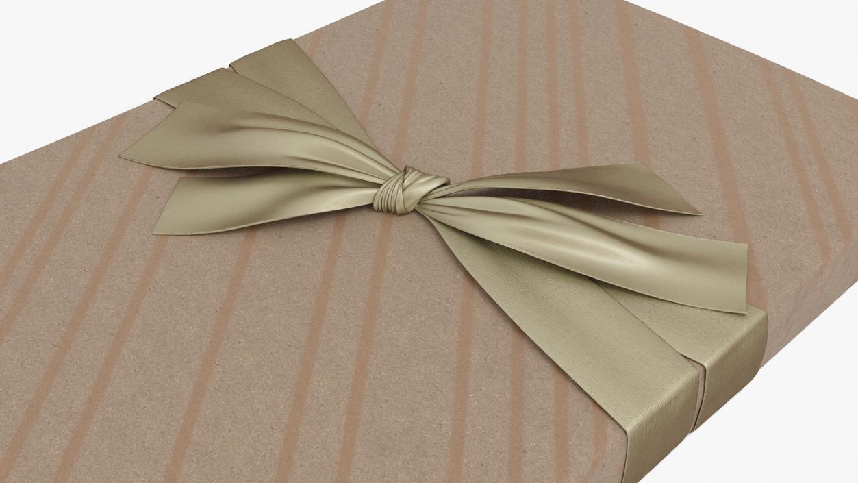 3D model Wrapped Gift Box with Bow