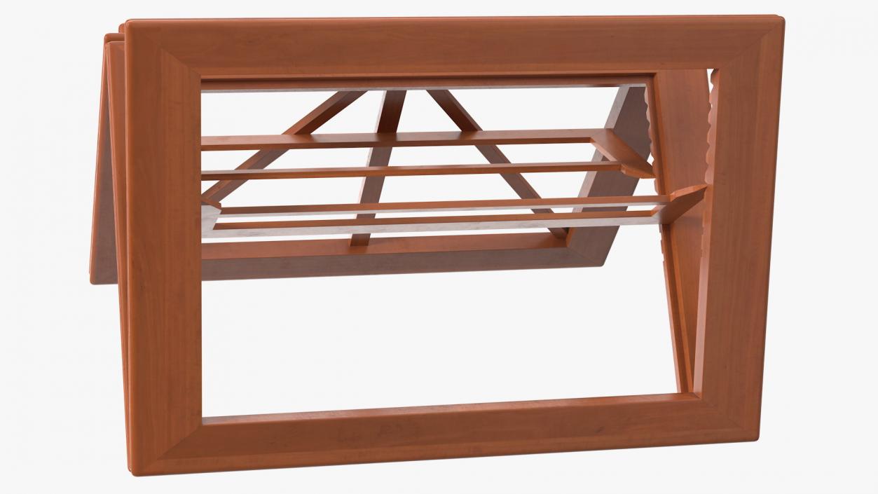 Collapsible Wooden Book Stand 3D model