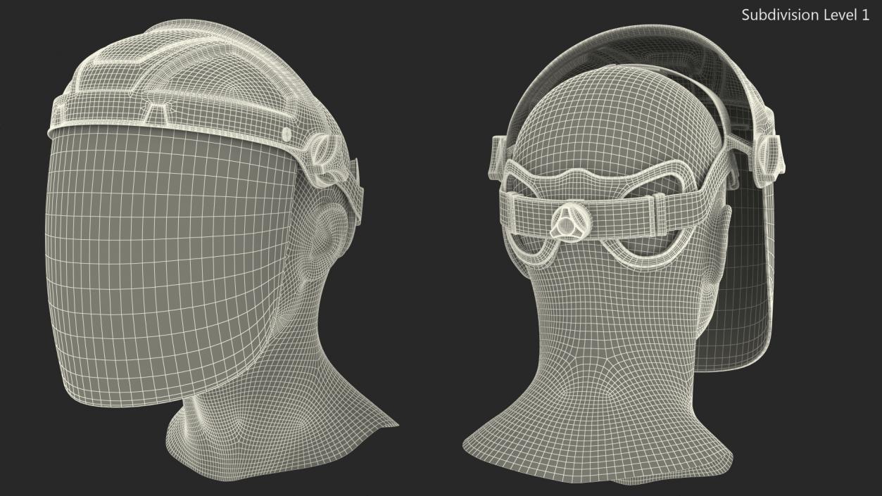 Dark Visor Face Shield 3D