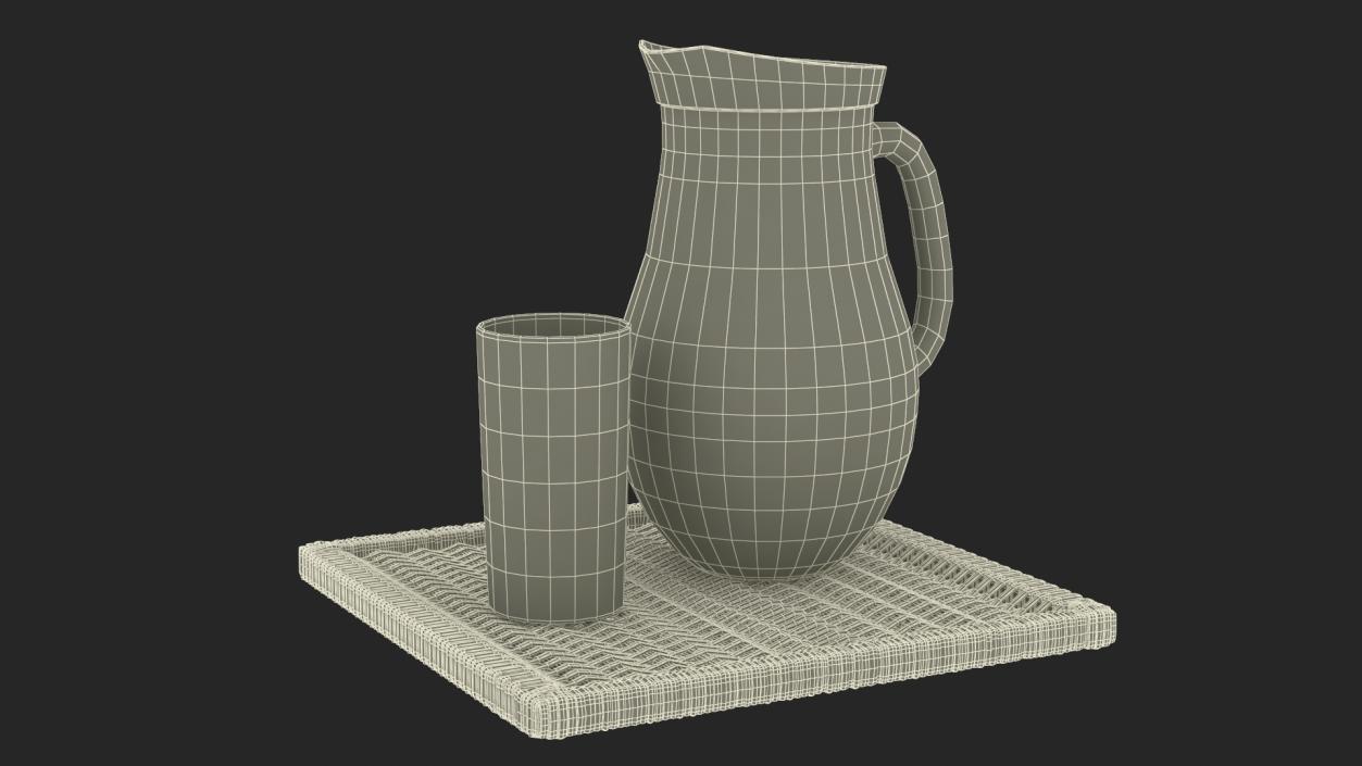 Iced Tea Pitcher and Glass Set with Bergamot 3D model