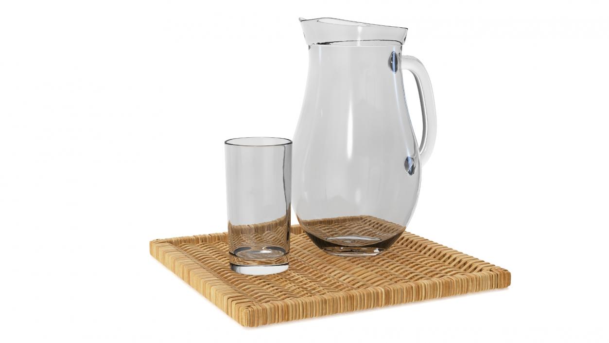 Iced Tea Pitcher and Glass Set with Bergamot 3D model