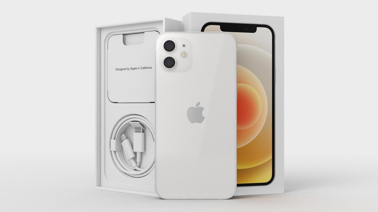 Apple iPhone 12 Unboxed White 3D model