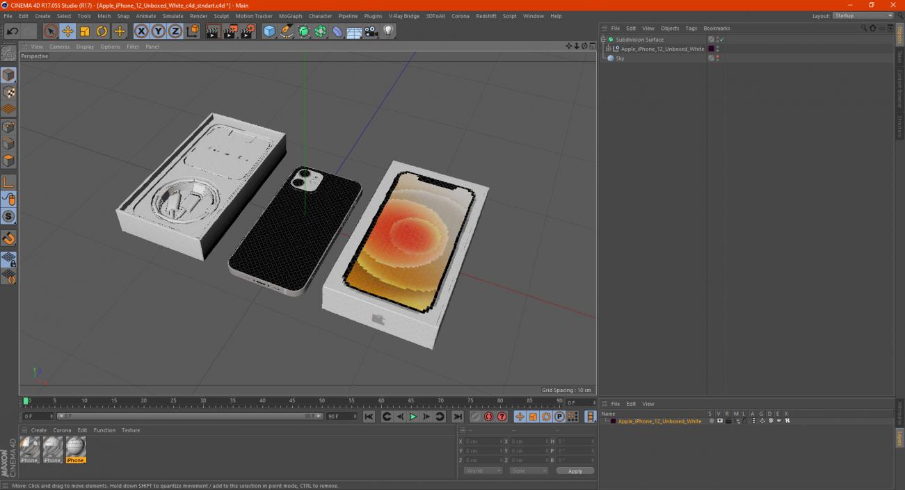 Apple iPhone 12 Unboxed White 3D model