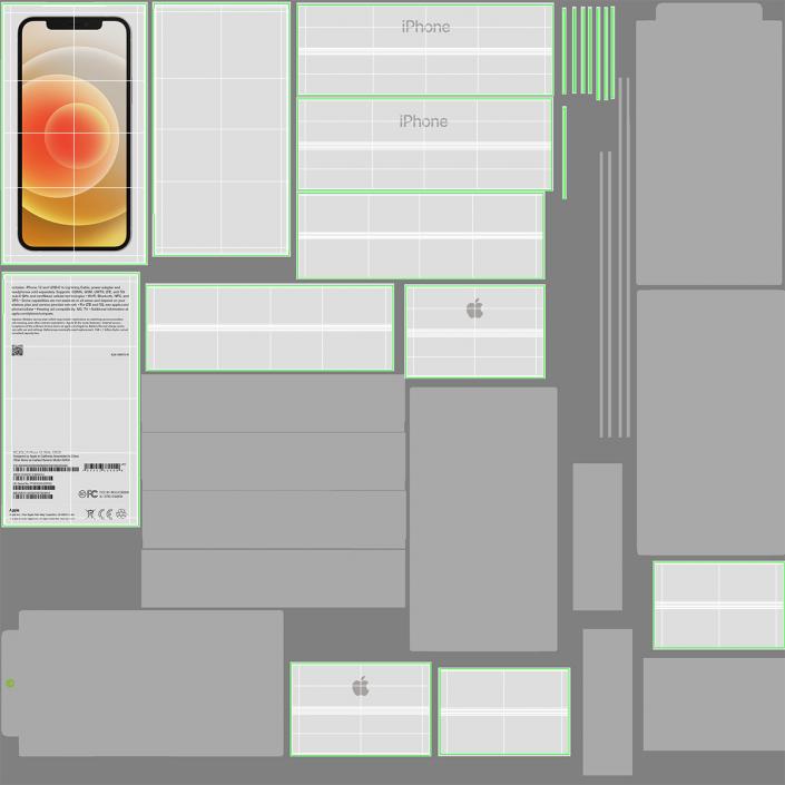 Apple iPhone 12 Unboxed White 3D model