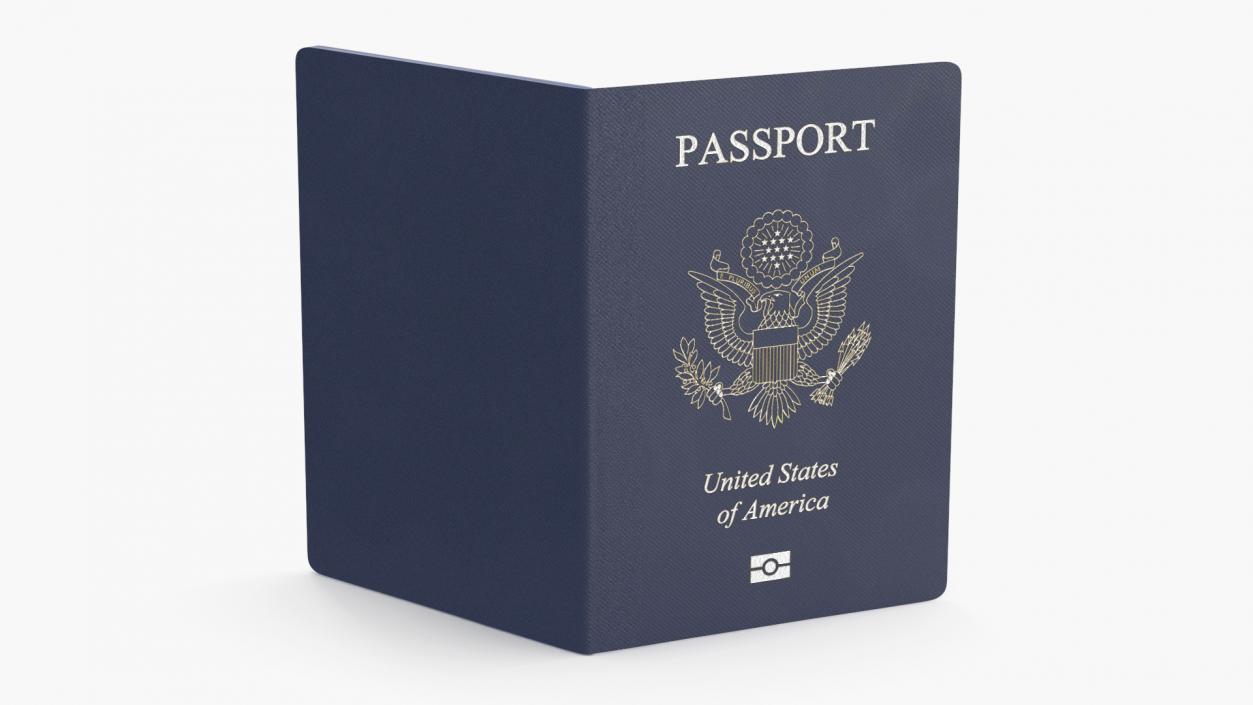 3D United States Passport Open Cover model