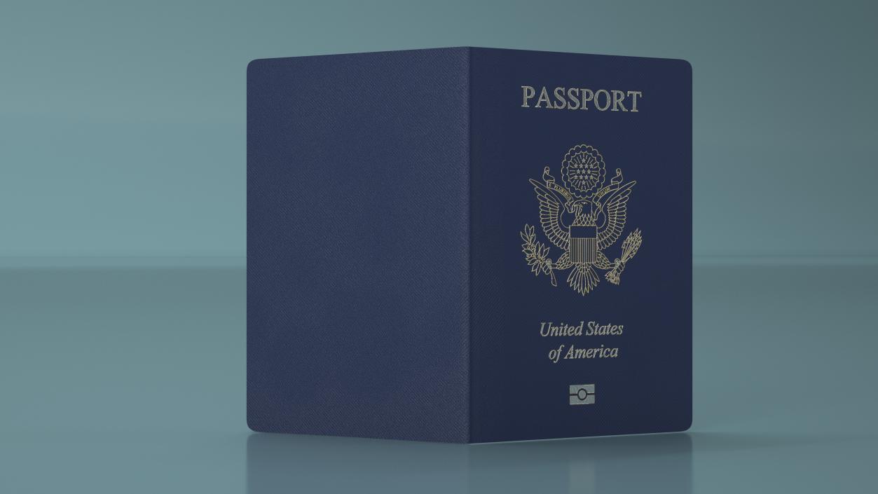 3D United States Passport Open Cover model