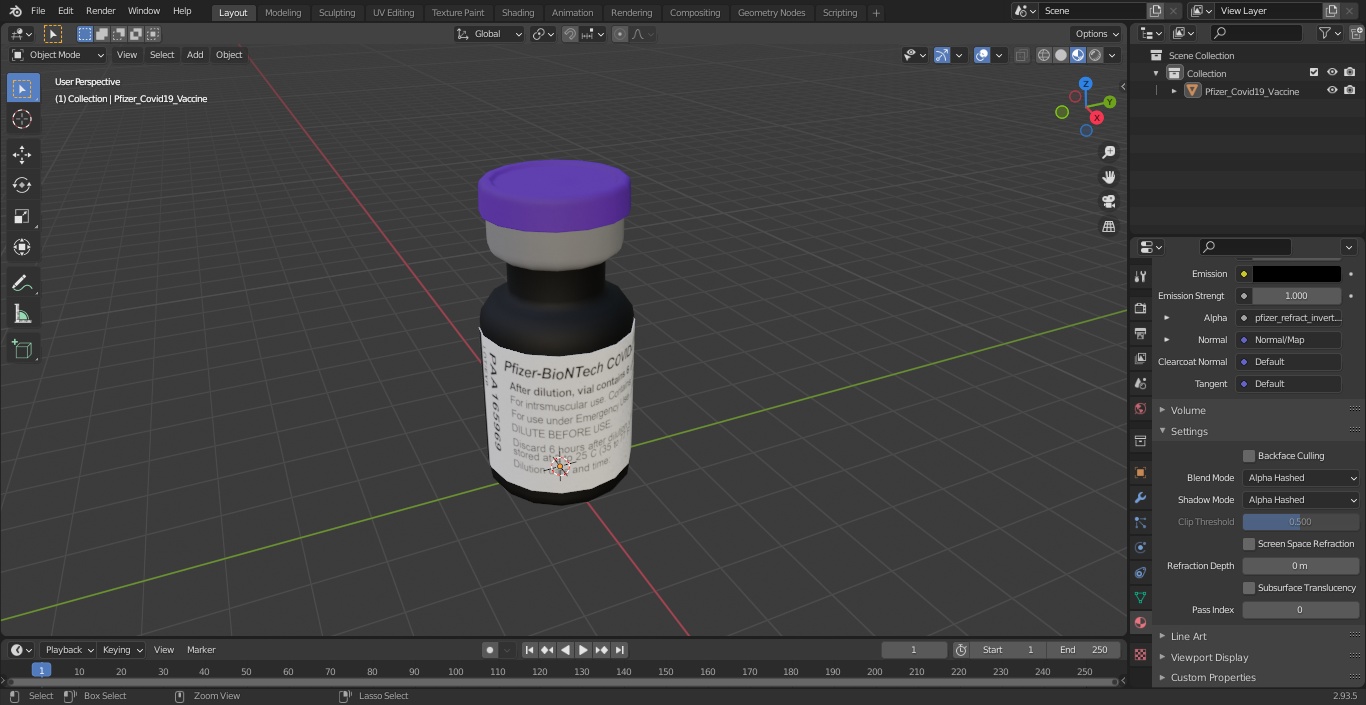 Pfizer Covid19 Vaccine 3D