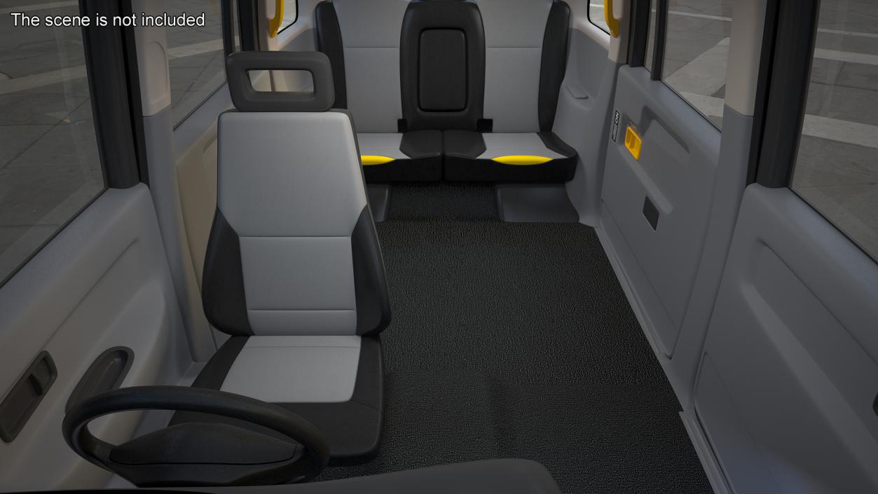 London Black Cab Taxi Simple Interior 3D