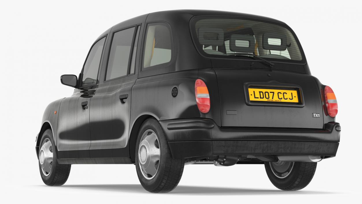 London Black Cab Taxi Simple Interior 3D