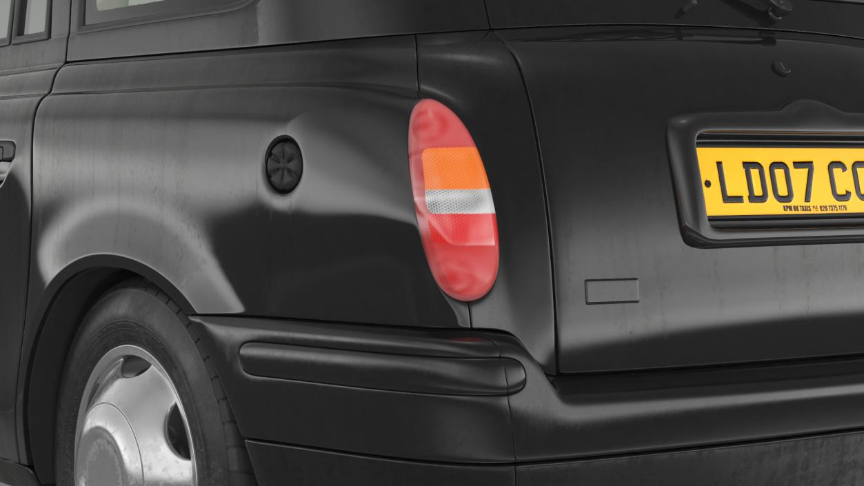 London Black Cab Taxi Simple Interior 3D