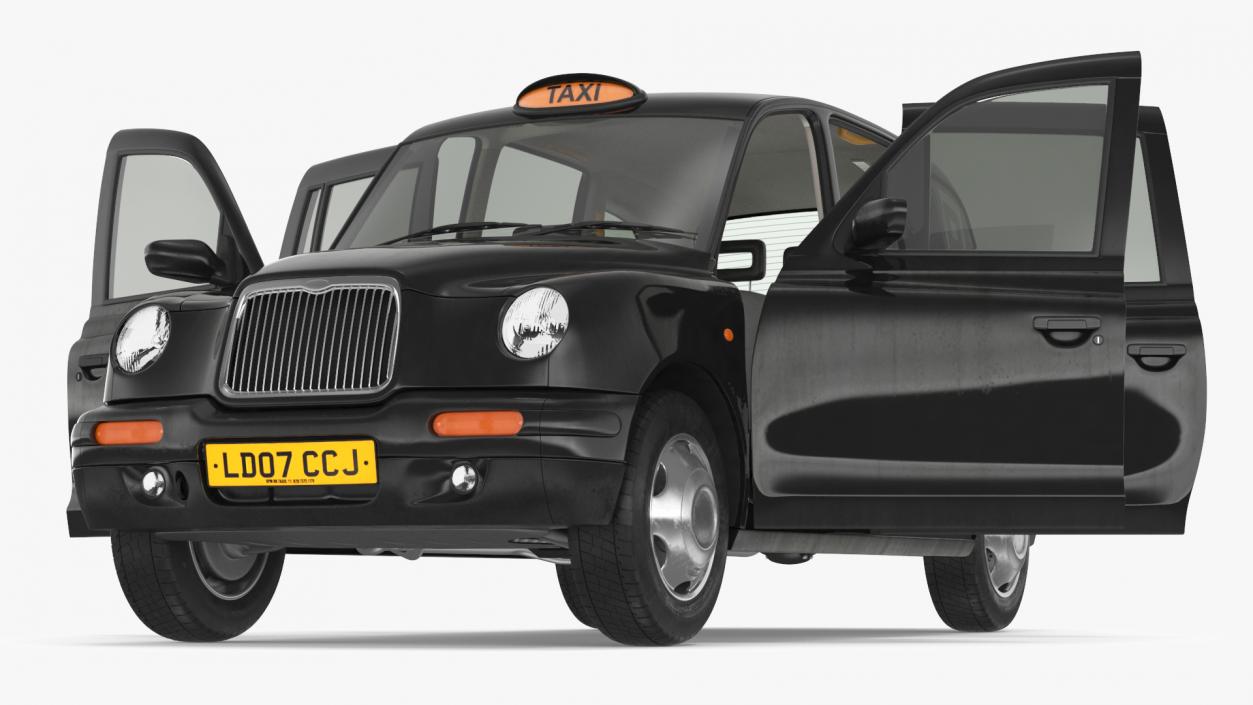 London Black Cab Taxi Simple Interior 3D