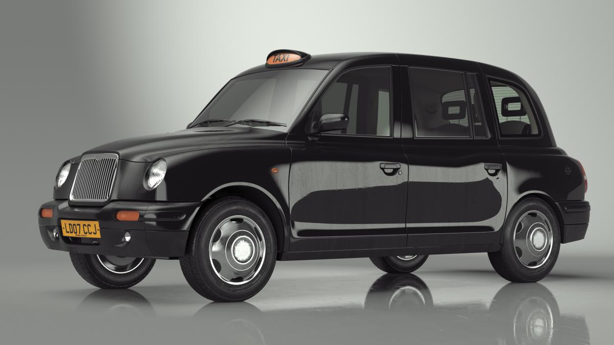 London Black Cab Taxi Simple Interior 3D