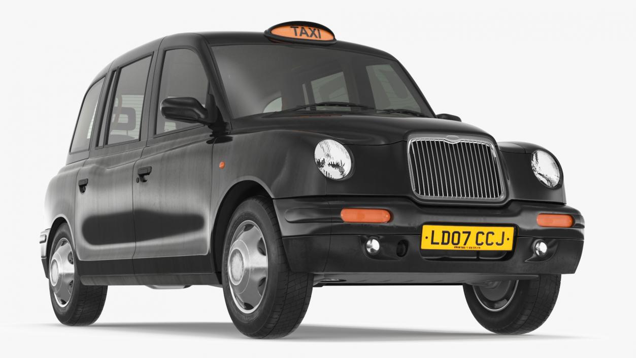 London Black Cab Taxi Simple Interior 3D