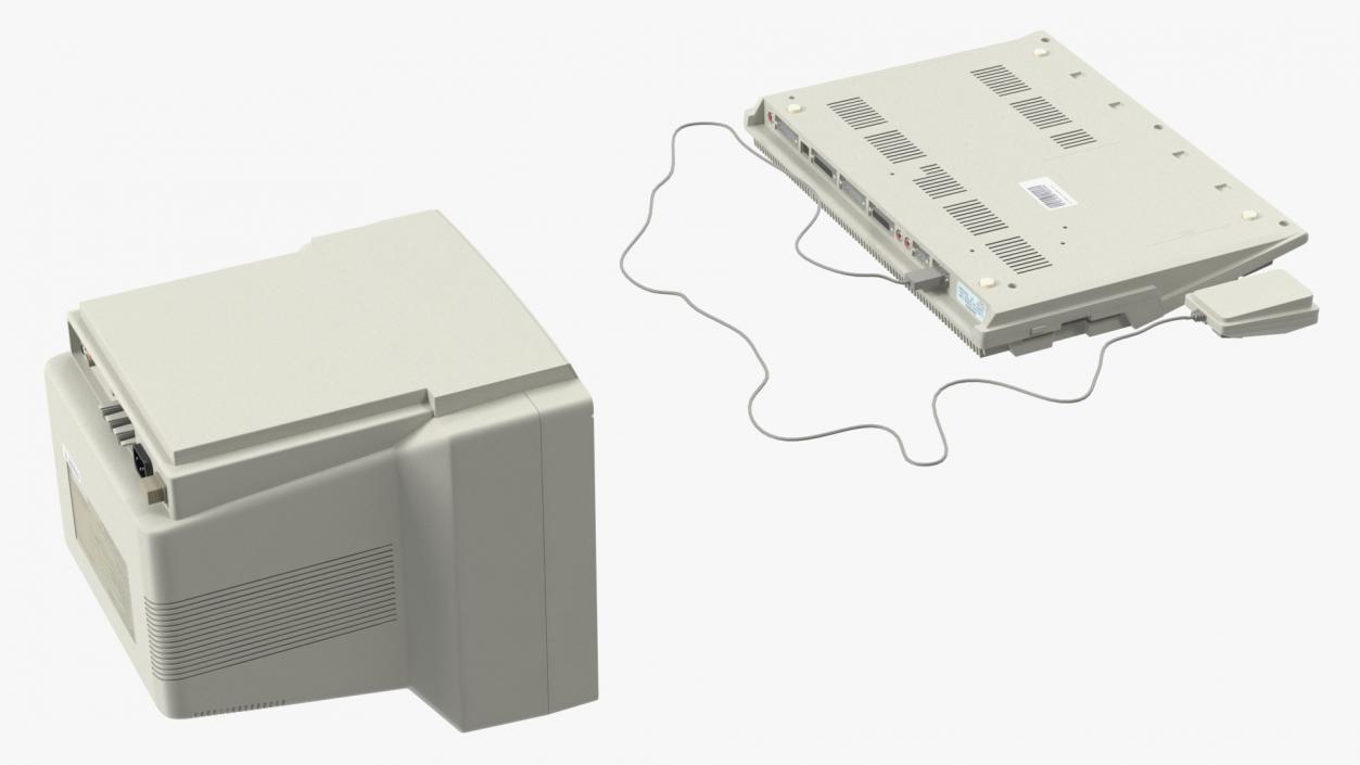 3D Commodore Amiga 500 Computer with Monitor