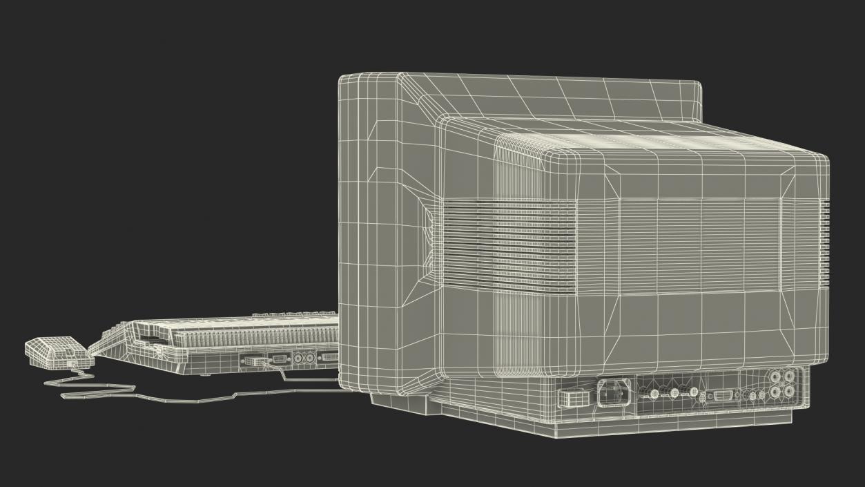 3D Commodore Amiga 500 Computer with Monitor